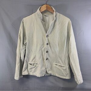 CP Shades Jacket Womens Medium Beige Mandarin Collar Button Front Casual Blazer
